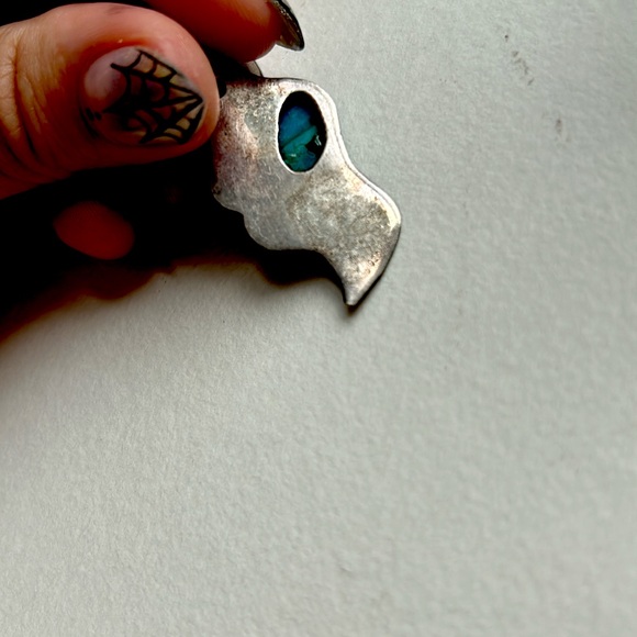 Turquoise and Mystic Topaz set in sterling sliver - Picture 6 of 6